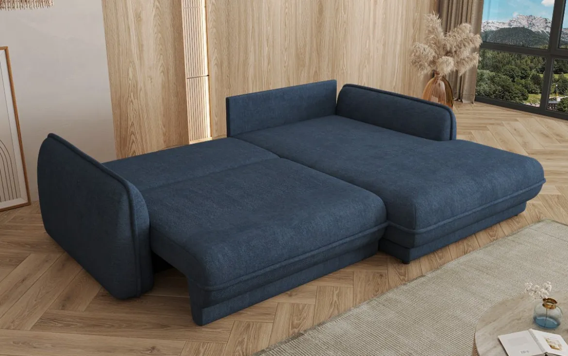Designer Ecksofa Mojave II Stoff mit Schlaffunktion und Stauraum