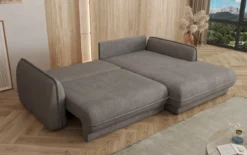 Designer Ecksofa Mojave II Stoff mit Schlaffunktion und Stauraum