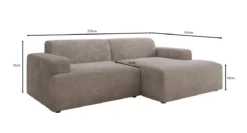 Designer Ecksofa Monza in Cord