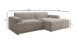 Designer Ecksofa Monza in Samt
