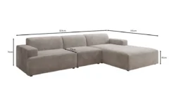 Designer Ecksofa Monza Maxi in Samt