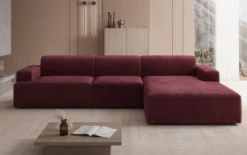 Designer Ecksofa Monza Maxi in Samt