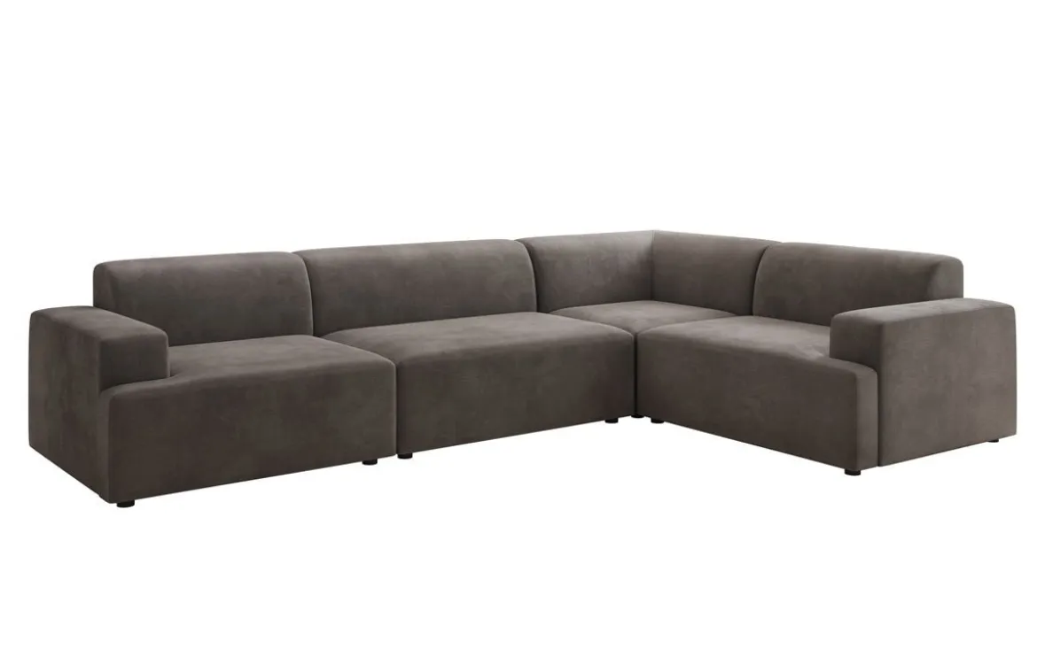 Designer Ecksofa Monza Wohnlandschaft in Samt