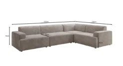Designer Ecksofa Monza Wohnlandschaft in Samt
