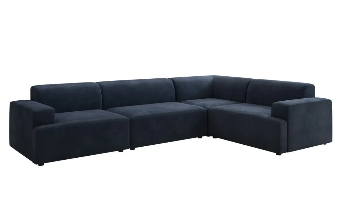 Designer Ecksofa Monza Wohnlandschaft in Samt