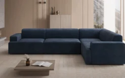 Designer Ecksofa Monza Wohnlandschaft in Samt