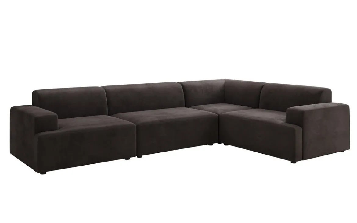 Designer Ecksofa Monza Wohnlandschaft in Samt