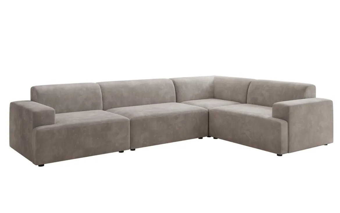 Designer Ecksofa Monza Wohnlandschaft in Samt