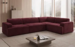 Designer Ecksofa Monza Wohnlandschaft in Samt