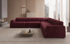 Designer Ecksofa Monza Wohnlandschaft XXL in Samt