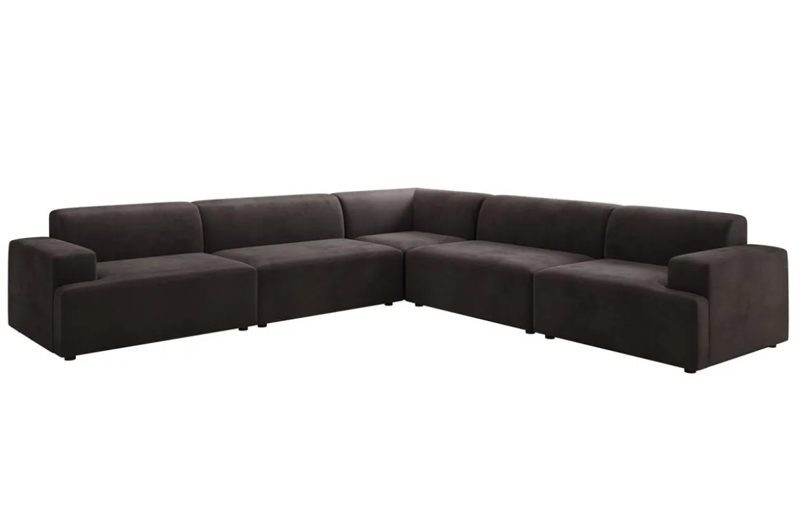 Designer Ecksofa Monza Wohnlandschaft XXL in Samt