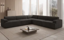 Designer Ecksofa Monza Wohnlandschaft XXL in Samt