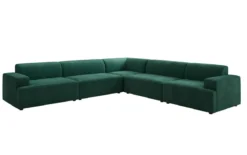 Designer Ecksofa Monza Wohnlandschaft XXL in Samt
