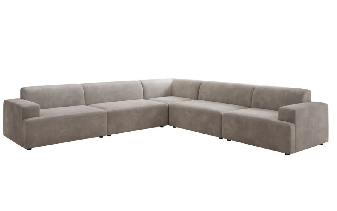 Designer Ecksofa Monza Wohnlandschaft XXL in Samt