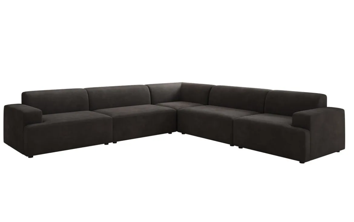 Designer Ecksofa Monza Wohnlandschaft XXL in Samt