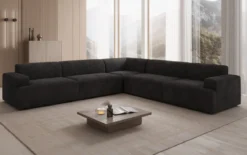 Designer Ecksofa Monza Wohnlandschaft XXL in Cord