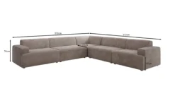 Designer Ecksofa Monza Wohnlandschaft XXL in Cord