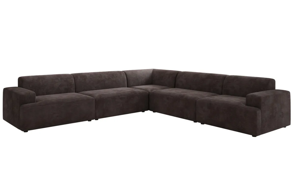 Designer Ecksofa Monza Wohnlandschaft XXL in Cord