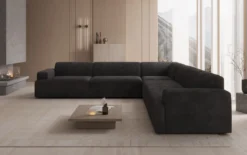Designer Ecksofa Monza Wohnlandschaft XXL in Cord