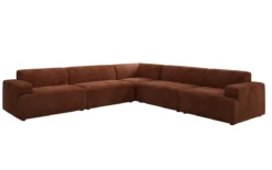 Designer Ecksofa Monza Wohnlandschaft XXL in Cord