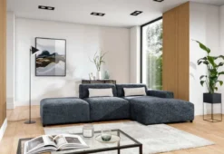 Designer Ecksofa Napoli inkl. Beistellhocker