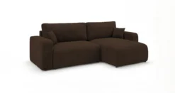 Designer Ecksofa Noma mit Schlaf- und Klappfunktion in Cord