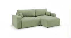 Designer Ecksofa Noma mit Schlaf- und Klappfunktion in Cord