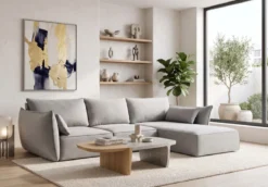 Designer Ecksofa Nuvola in Samt