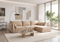 Designer Ecksofa Nuvola in Samt