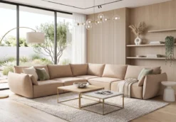 Designer Ecksofa Nuvola Maxi in Samt