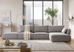 Designer Ecksofa Nuvola Open in Samt