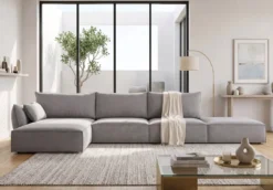 Designer Ecksofa Nuvola Open in Samt
