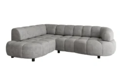 Designer Ecksofa Olivia Mini in Samt mit elektrischer Sitzerweiterung