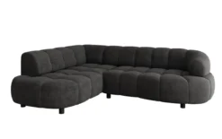 Designer Ecksofa Olivia Mini in Samt mit elektrischer Sitzerweiterung