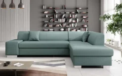 Designer Ecksofa Pina mit Schlaf- und Klappfunktion