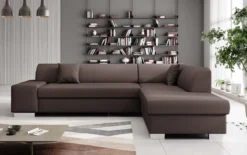 Designer Ecksofa Pina mit Schlaf- und Klappfunktion