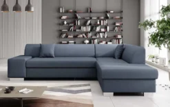 Designer Ecksofa Pina mit Schlaf- und Klappfunktion
