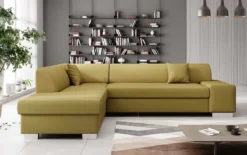 Designer Ecksofa Pina mit Schlaf- und Klappfunktion