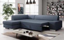 Designer Ecksofa Pina mit Schlaf- und Klappfunktion
