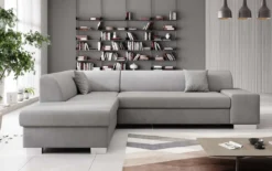Designer Ecksofa Pina mit Schlaf- und Klappfunktion