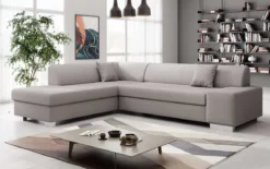 Designer Ecksofa Pina mit Schlaf- und Klappfunktion