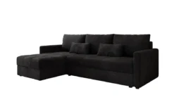 Designer Ecksofa Roma in Cord mit Schlaf- und Klappfunktion