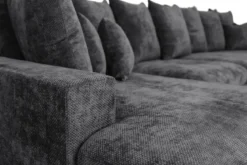 Designer Ecksofa Selena mit Schlaffunktion in Strukturstoff