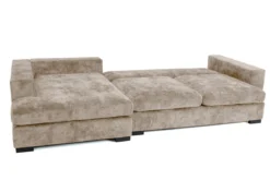 Designer Ecksofa Selena mit Schlaffunktion in Strukturstoff