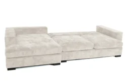 Designer Ecksofa Selena mit Schlaffunktion in Strukturstoff