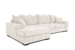 Designer Ecksofa Selena mit Schlaffunktion in Strukturstoff