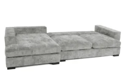 Designer Ecksofa Selena mit Schlaffunktion in Strukturstoff