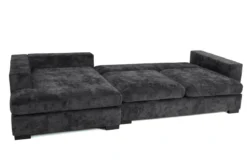Designer Ecksofa Selena mit Schlaffunktion in Strukturstoff