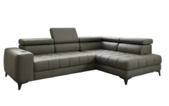 Designer Ecksofa Seluna mit elektrischer Schlaffunktion, Induktion und Stauraum in Echtleder