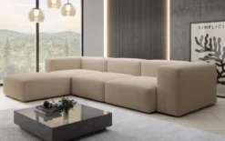 Designer Ecksofa Snug in Bouclé
